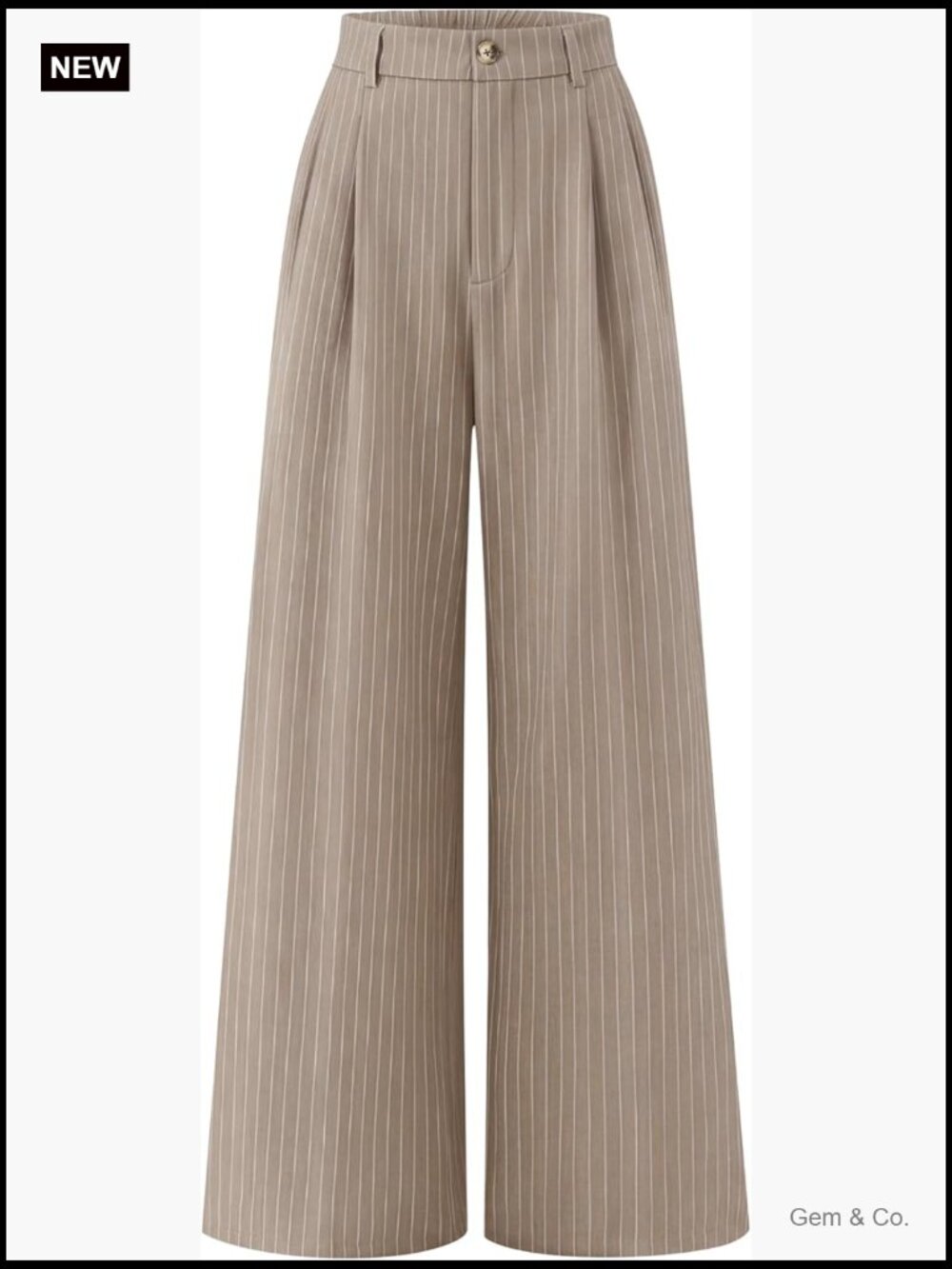Wide Leg Palazzo Pants High Waist Straight Dressy Trousers with Pockets